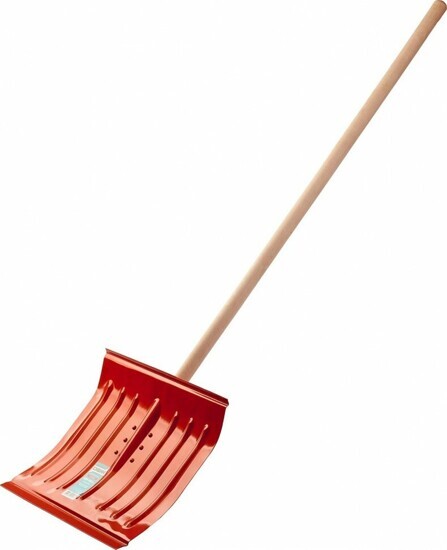 Снеговая лопата ЛС-430 430 мм, стальная, с деревянным черенком СИБИН