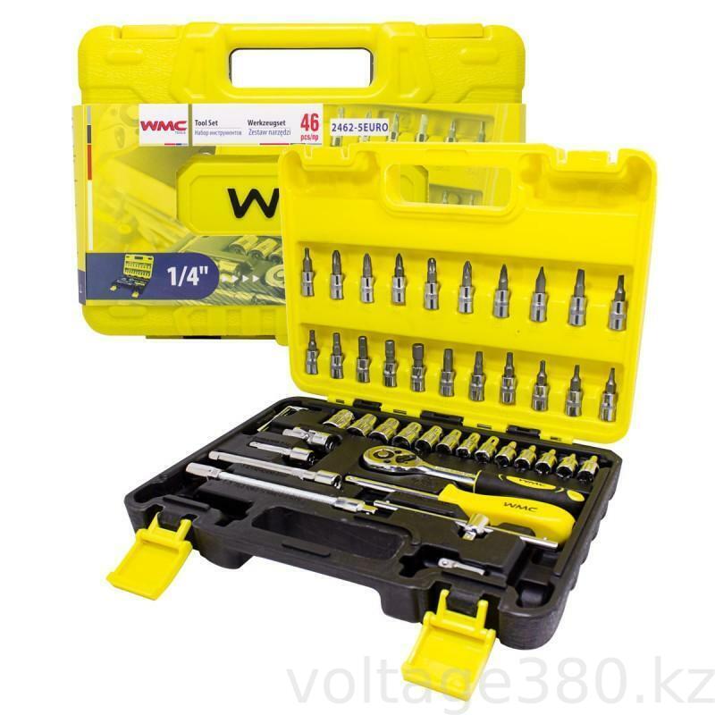 Набор инструмента 46пр. 1/4''(6-гран.)(4-14мм) WMC TOOLS WMC-2462-5 EURO