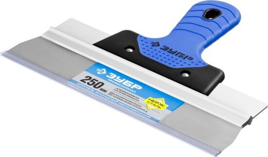 Шпатель ЗУБР "Профессионал" ФАСАДНЫЙ нержавеющий, 2к ручка. 250мм